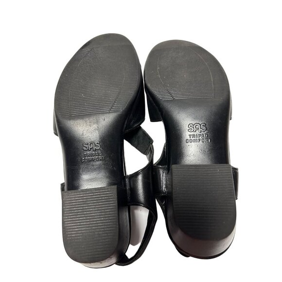 SAS Suntimer Tripad Comfort EZ black leather Heel Strap Sandals Size 7.5M - Picture 11 of 12